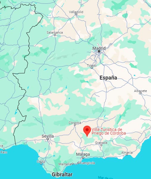 Ubicación Priego de Córdoba - Pueblo Inglés