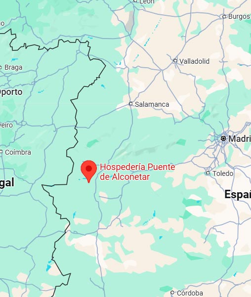 Ubicación Hospedería de Puente Alconétar- Pueblo Inglés
